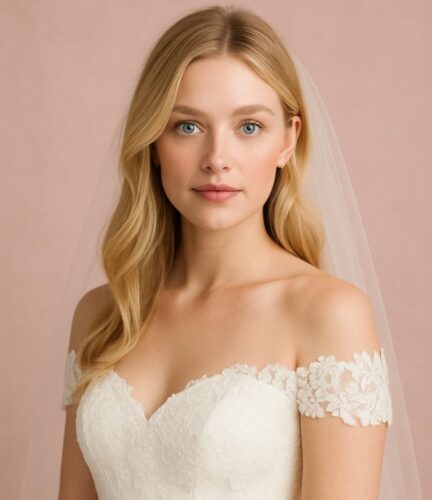 bridal portrait in studio